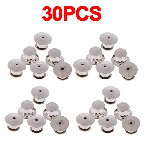 30/50x Backs Locking Pin Keepers Badge-Pin Locks Pin For Lapel Enamel Hat Pins - Picture 9 of 10