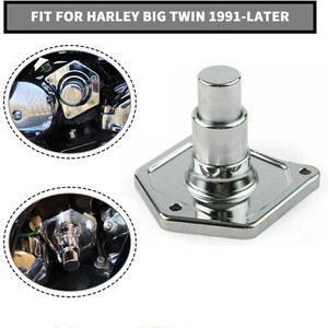 1PC Chrome Solenoid Cover Push Button Starter For Harley Big Twin Dyna FL FXST E - Foto 8