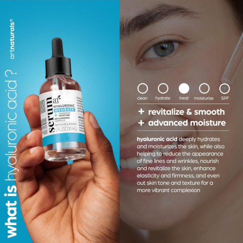 Siero all'Acido Ialuronico - Siero Viso Anti Invecchiamento, Idratante Naturale con Vitamina - Foto 2 di 12