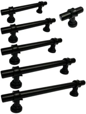 Matte Black Kitchen Cabinet Drawer Knobs Bar Pulls Hardware Handle T-Bar Euro