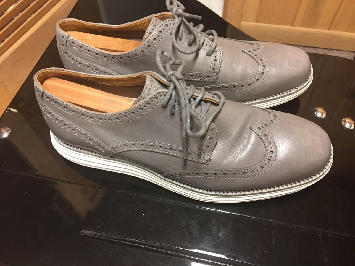 COLE HAAN GRAY ORIGINAL GRAND WINGTIP SHOES SIZE 9 | eBay display picture 1