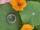 Vintage Silver Tone Braided Twisted Rope Circle Brooch Pin Jewelry — photo 6