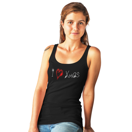 I LOVE XMAS Christmas Ladies Vest 