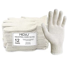 12 Pairs Work Gloves Cotton String Gloves For Safety Work Glove Liner Hand Saver