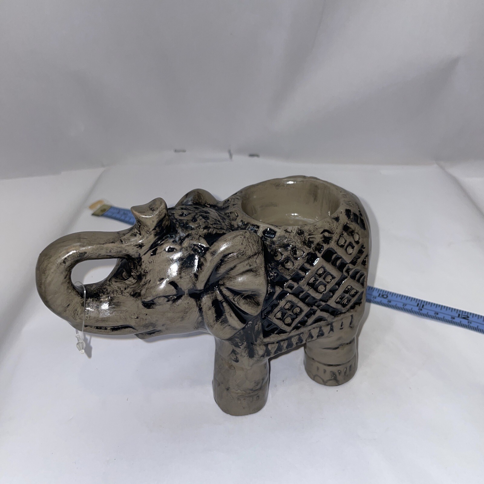 Candle Holder Elephant Ceramic Vintage / Used