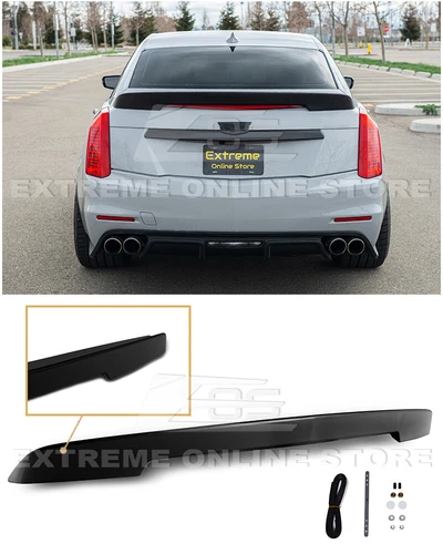 For 14-19 Cadillac CTS | Carbon Package ABS Plastic Rear Trunk Wing Spoiler