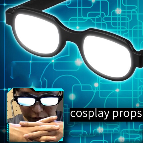 Luminous Glasses Fashion Men Women LED Light Eyewear Anime Cosplay Party Prop