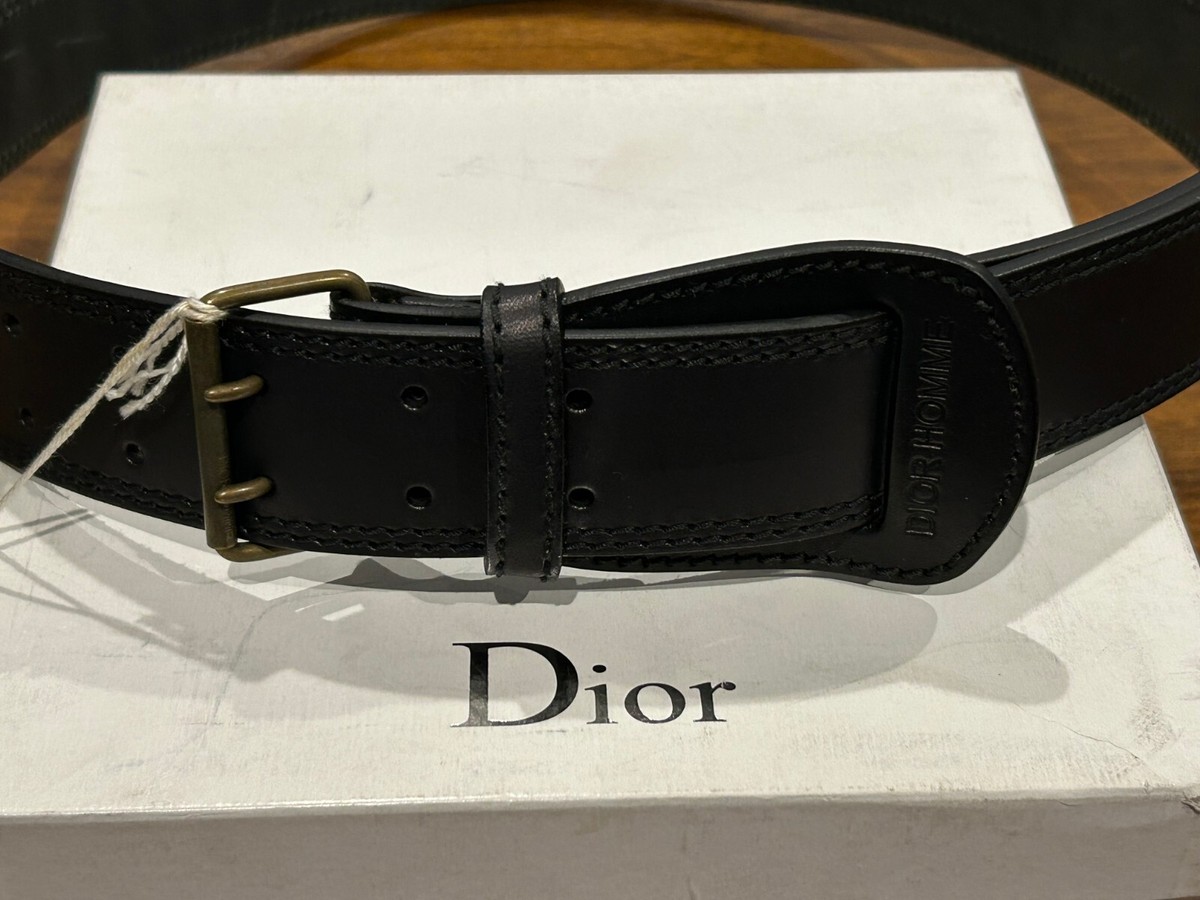 Rare Dior Homme Slimane Era Men's Black Belt Size US 36 / IT