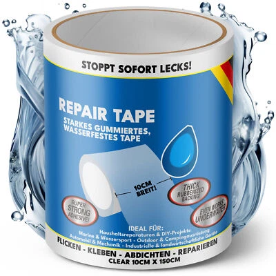 ATG® Tape Reparatur Klebeband Pool Unterwasser PVC Flicken Set Selbstklebend 10x150cm