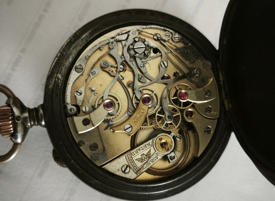Montre Gousset Chronographe Ancienne - Stauffer - Mécanique Manuelle - Pièce Rare Et Vintage