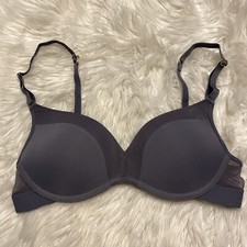 Lively 34B Bra Gray Padded Wireless Back Closure J-Hook