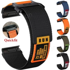 Nylon Watch Band Strap For Garmin Fenix E 8 7 7X 6 6X 5 5X Tactix Epix Enduro 3