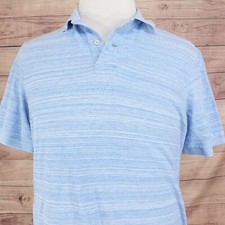 DANIEL CREMIEUX CLASSICS BLUE SHORT SLEEVE POLO SHIRT MENS SIZE M MEDIUM