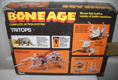 12167 NRFB Vintage Kenner Bone Age Tritops Dinosaur Building Set