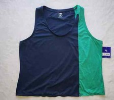 Joy Lab Women's Navy Blue/Green Color block Tank Top XXL