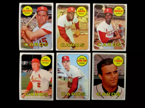 1969 TOPPS.ST LOUIS CARDINALS TEAM SET...NM-EX/MT  AVG...GIBSON , BROCK, CARLTON