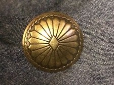 4 - Brass Concho Buttons - Western, Native Crafts -1"