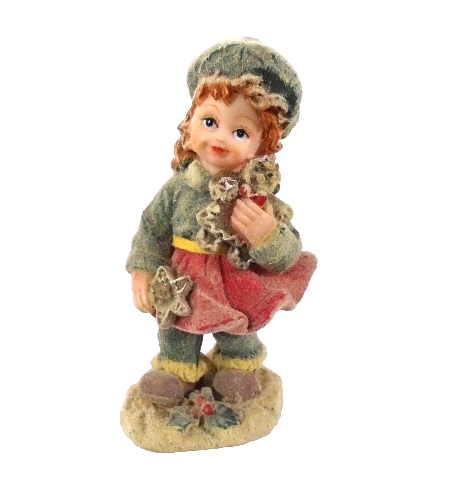 K'S COLLECTION CHRISTMAS KIDS Girl FIGURINE GREEN velvet 4.75" eBay