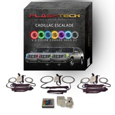 RGB Angel Eye LED Halo kit with IR Remote for 07-14 Cadillac Escalade Headlights