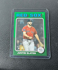 2024 Topps Heritage High Number Justin Slaten Rookie Green Parallel