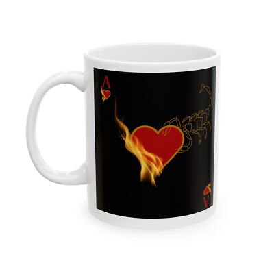 Scorpion Ace of Hearts Ceramic Mug