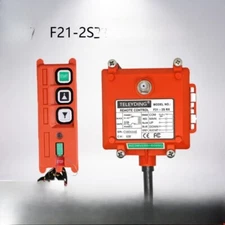 2Key Wireless Radio Lift Hoist Crane Remote Control Transmitter&Receiver F21-2S