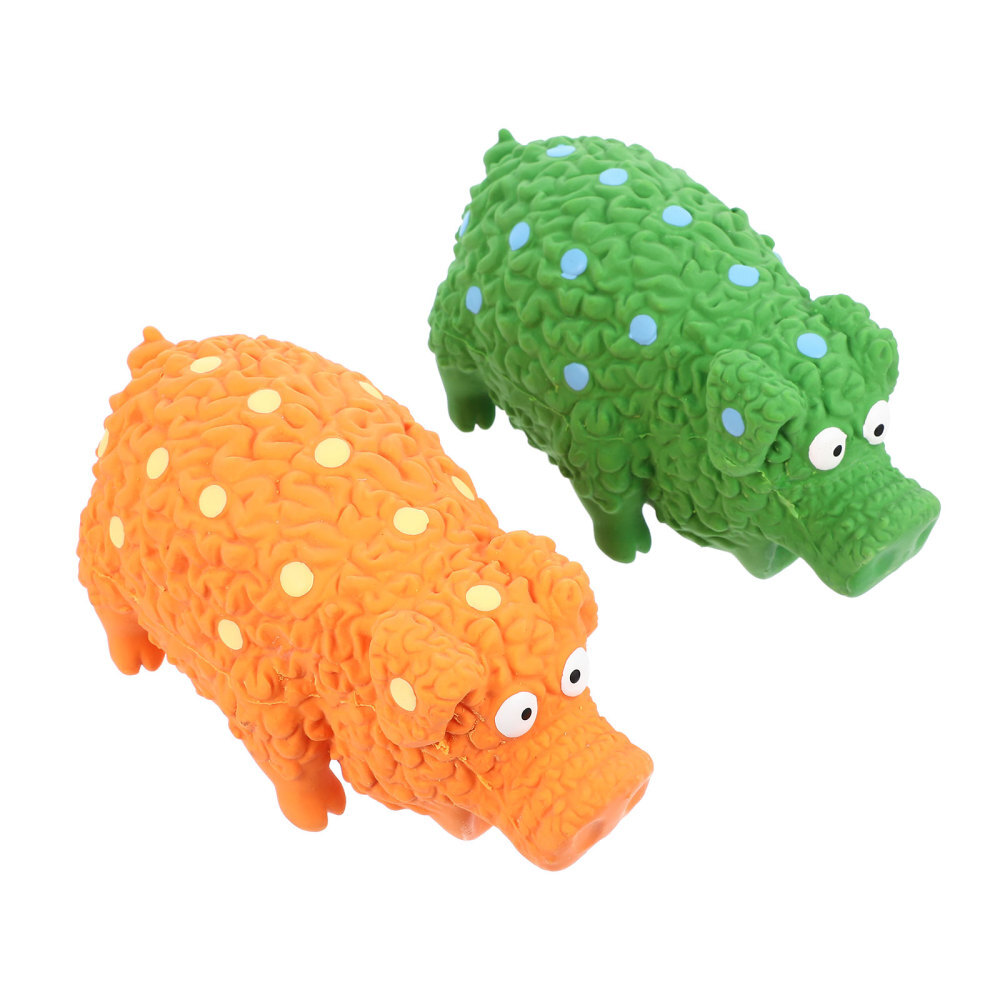 2pcs Dog Interactive Toys Puppy Cartoon Sound Toy Squeaky Latex Dog Toys