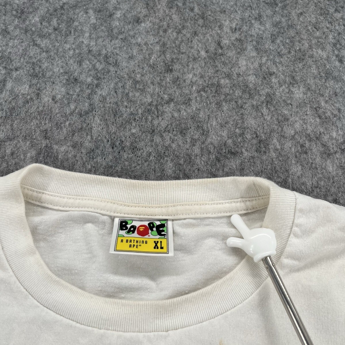 Y2K Bathing Ape Mens White Long Sleeve T Shirt Size XL | eBay