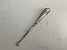 ANTIQUE AUTHENTIC SIGNED STERLING SILVER MONOGRAM BUTTON HOOK NO RESERVE