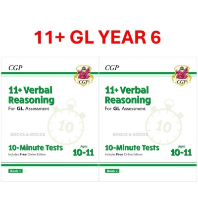 11+ Plus Year 6 GL Verbal Reasoning Books with Answer 10-Minute Test Ages 10-11