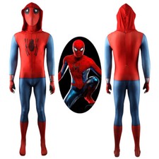 Spider Man Homecoming Costume Homemade Suit Cosplay Bodysuit Kids Adult