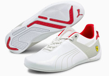 MENS PUMA FERRARI A3ROCAT AEROCAT WHITE DRIVING RACING KART CAT SNEAKER SHOES