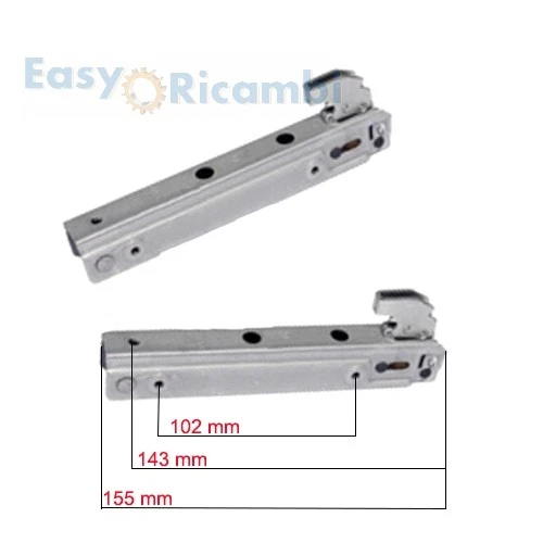 CERNIERE DELLO SPORTELLO COMPATIBILI FORNI CANDY - 4125190OH