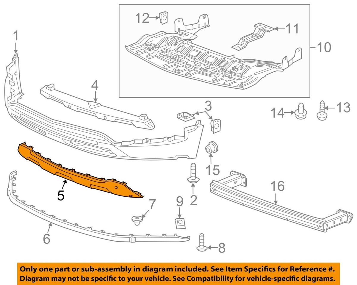 GM OEM 17-22 Trax Front Bumper Grille Bumper Components-Skid Plate