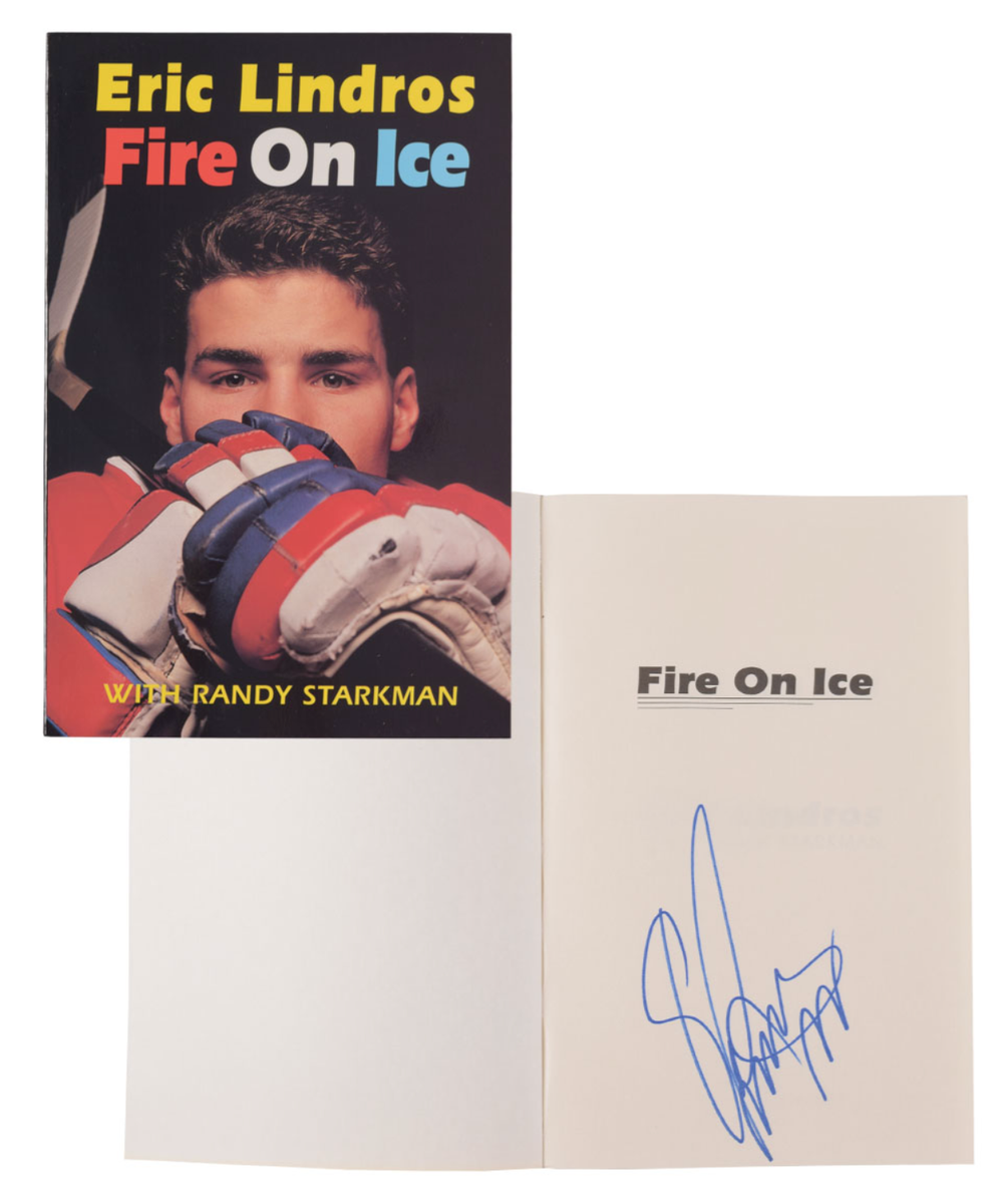 Eric Lindros Autographed Signed Flyers Fire On Ice Rookie Era Book