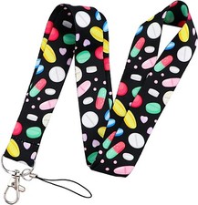 Pills Tablets Doctor Nurse Hospital Medical Vaccine Medicine 17.7" Neck Lanyard