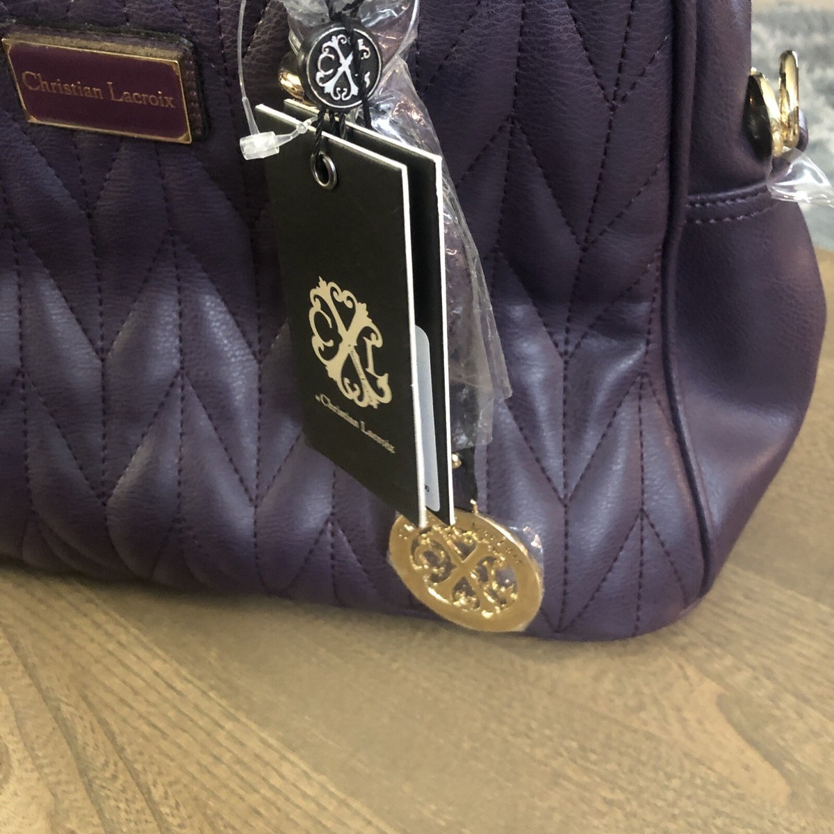 Christian Lacroix nina quilted purple dome purse NWT Retails $108