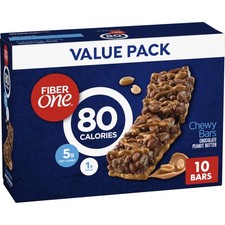 Fiber One 80 Calorie Chewy Bars, Chocolate Peanut Butter, Snack Bars Value Pa...
