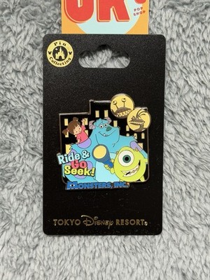 Tokyo Disney Resort Monsters Inc Pin Ride & Go Seek Mike Wazowski Sulley TDR