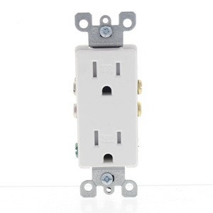 Leviton White SCRATCHED Tamper Resistant Decora Outlet 5-15R 15A T5325-W