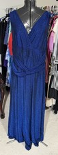Sparkly Blue Women’s Sleeveless Gown Size 4XL Formal Dress Prom