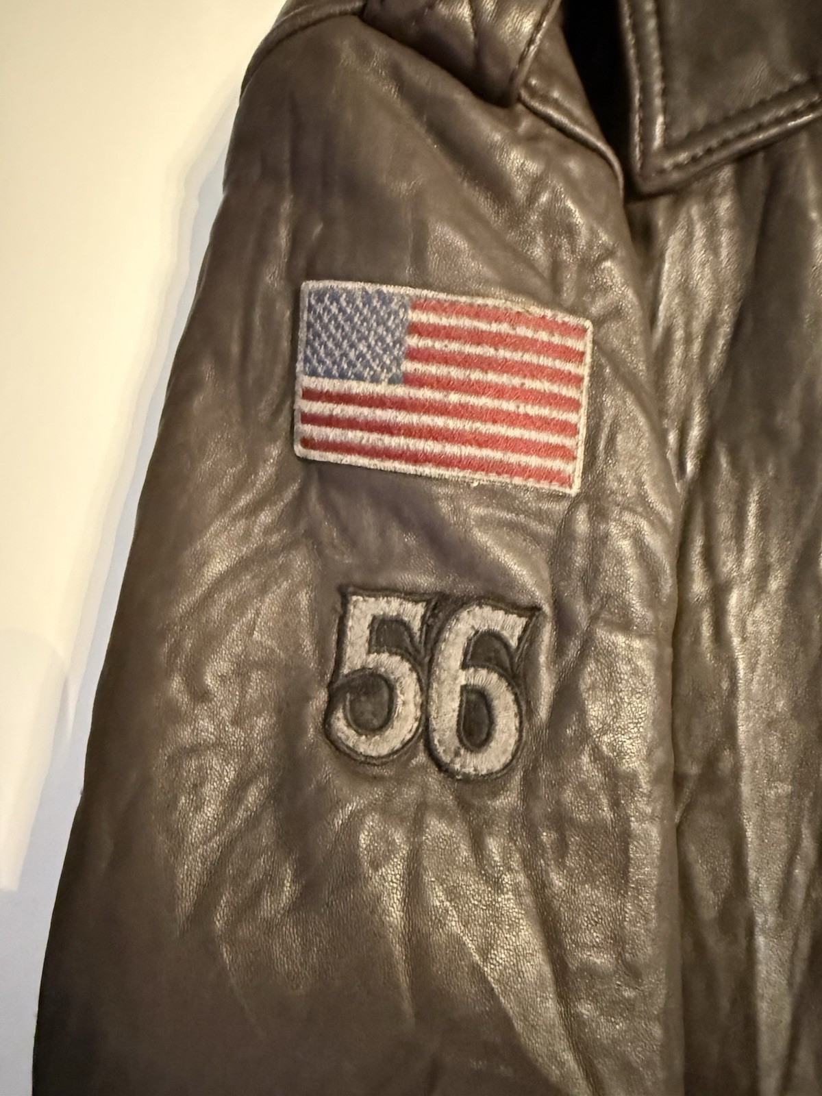 True Religion Men’s Leather Jacket Vintage image 4