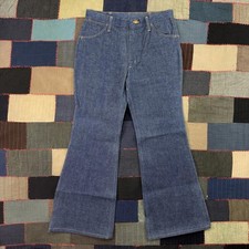 New Vintage 70s Maverick Big Bell Denim Jeans Deadstock Dark Wash Western Flare