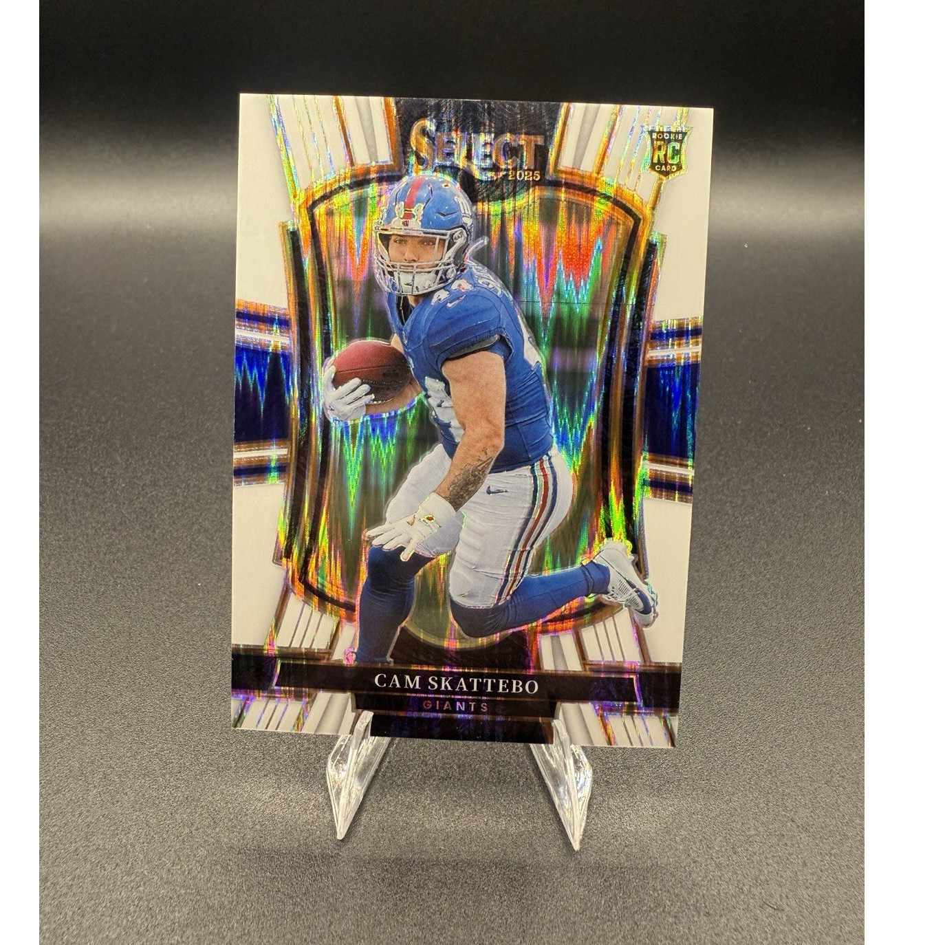 Can Skattebo 2025 Select Prizm Premier Level White Shock /799 Rookie #195 Giants