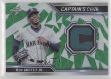 2021 Chrome Captain's Cloth Relics Green Refractor 17/99 Ken Griffey Jr HOF ya6