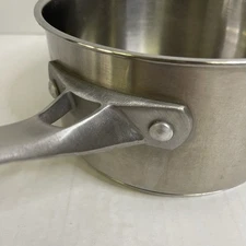 Calphalon Tri-Ply Stainless 2 Qt Saucepan 8702 USA Brushed Steel Cookware Pan