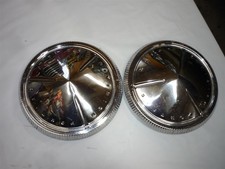 1960 Pontiac Bonneville Chieftain Catalina Dog Dish Hubcaps Pair