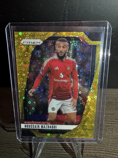 2024-25 Prizm EPL Breakaway Noussair Mazraoui Gold Disco /10 Manchester United