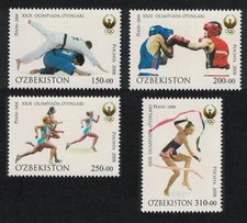 Olympic Games Beijing Judo Boxing Gymnastics 4v Uzbekistan 2008 MNH SG#631-634