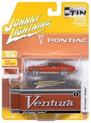 Johnny Lightning Fire Coral Bronze 1974 Pontiac Ventura W/ Storage